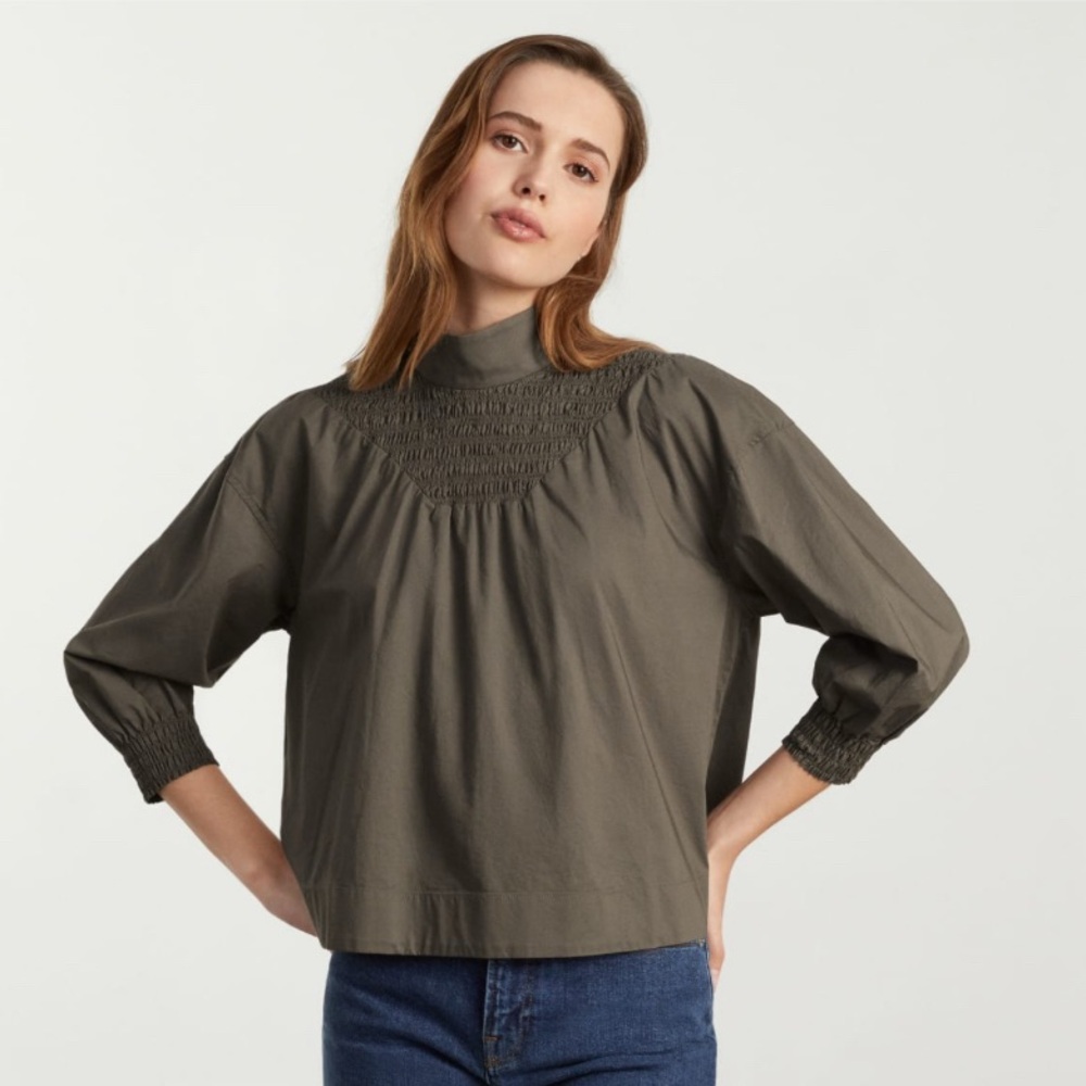 Everlane The Funnel Neck Smock Top size S
